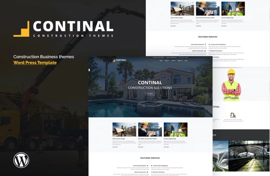 Continal is a business theme designed specifically for construction