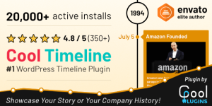 Cool Timeline Pro is an advanced WordPress timeline plugin that showcases your life history timeline or your company’s story timeline in a responsive horizontal or vertical chronological order based on the year and the date of your posts.