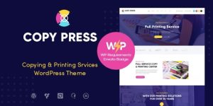 CopyPress is the elegant modern Printing Services WordPress Theme. Its stylish design especially fits printing and copying services