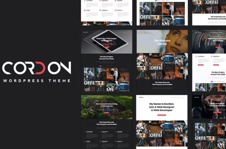 Cordon is responsive creative portfolio WordPress Theme with clean