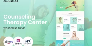 Counselor - Counseling Therapy Center WordPress Theme Create an eye-grabbing website for your physiology therapy center using this fully responsive and well-documented theme. A wide range of pre-loaded features will help you to showcase your therapy center in the best light. Fast performance