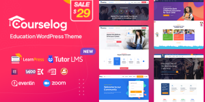 Transform your educational website with CourseLog - Education WordPress Theme. Access premium themes  plugins with Bevaultx. Sign up today!