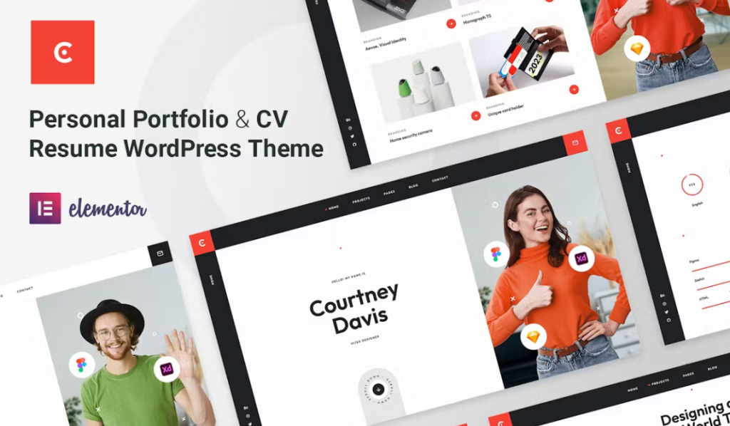 Discover the Courtney Personal Portfolio WordPress Theme