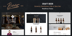 Craft Beer is a WordPress theme exclusively built for craft beer