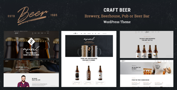 Craft Beer is a WordPress theme exclusively built for craft beer