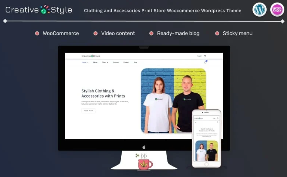 Discover the Creative Style - Clothing and Accessories Print Store WooCommerce WordPress Theme! This feature-rich theme offers stunning designs