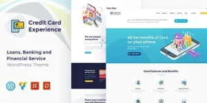 Discover a colorful and versatile WordPress theme for credit card companies