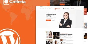 Creteria is a Digital Agency  modern WordPress theme with an orange modern color scheme. This theme is a great fit for all kinds of agency