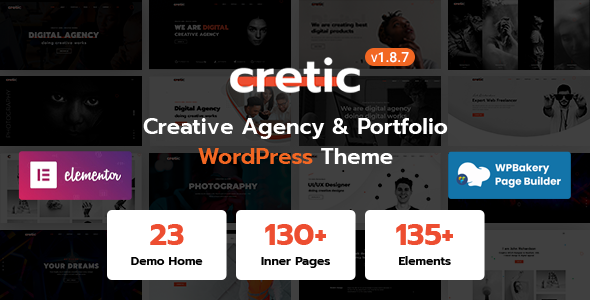 Cretic – is a Creative Agency WordPress Theme. This theme fits for any creative agencies