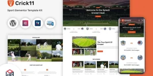 Build your sports website using crick11 elementor theme. Crick11 is most suitable theme for sports