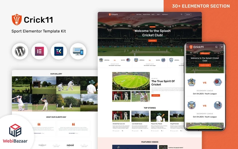 Build your sports website using crick11 elementor theme. Crick11 is most suitable theme for sports