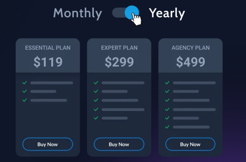 Highlight the difference between the two content blocks for the visitors to pay attention to some critical details on the page.