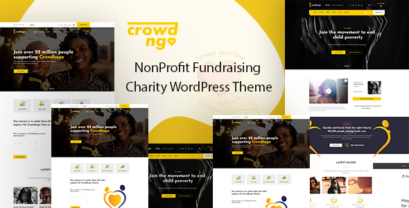 Create a stunning charity website with Crowdngo Fundraising Charity WordPress Theme. Easy customization