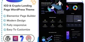 Cryptolux - ICO  Crypto Landing Page WordPress Theme