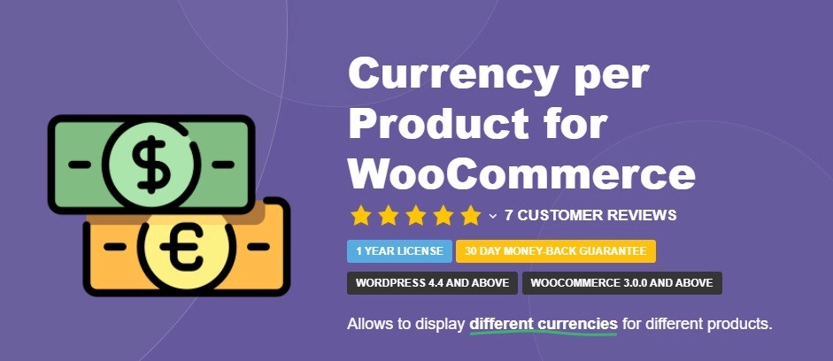 Set and display WooCommerce product prices in different currencies. Types of products It works with all types of WooCommerce products. Payment in the store currency It allows you to accept payments only in the currency of the store. Types exchange rate Set exchange rates manually or update them automatically. Reports…