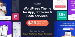 Custar is a premium WordPress Multipurpose theme designed for App