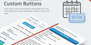 Easily insert custom buttons with tailored labels and actions in your event details. Enhance engagement and integrate smoothly with free WordPress themes.
