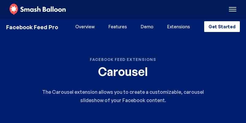 The Carousel extension allows you to create a customizable