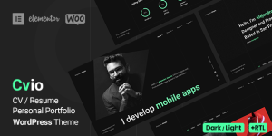 Showcase your skills and portfolio with Cvio WordPress Theme. Modern design