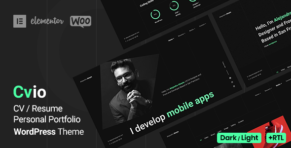 Showcase your skills and portfolio with Cvio WordPress Theme. Modern design