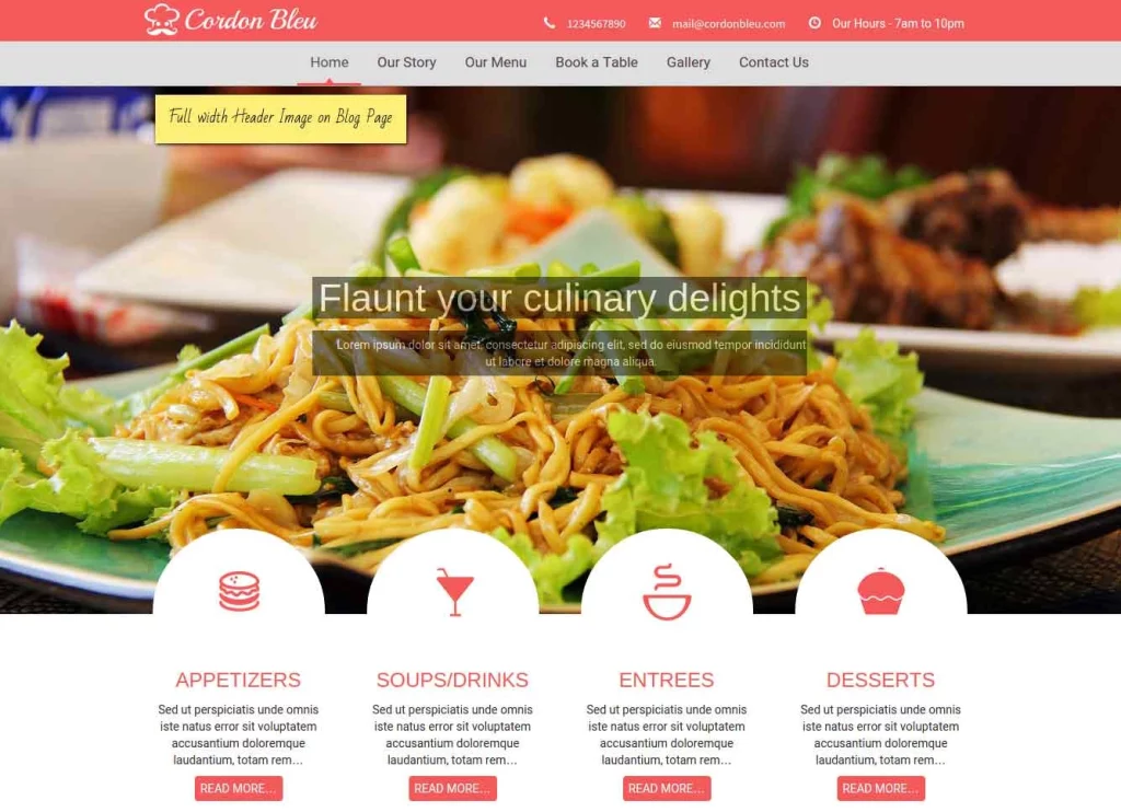 Elevate your culinary website with the CyberChimps Cordon Bleu WordPress Theme! Featuring a stunning design