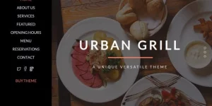 Elevate your business with CyberChimps Urban Grill WordPress Theme! This vibrant one-page theme features horizontal scrolling