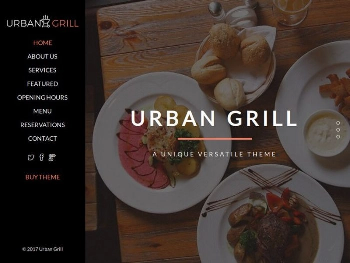 Elevate your business with CyberChimps Urban Grill WordPress Theme! This vibrant one-page theme features horizontal scrolling