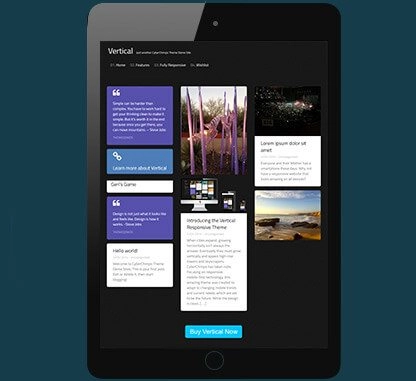 Discover the CyberChimps Vertical WordPress Theme