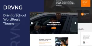 Discover DRVNG – the ultimate Driving School WordPress Theme! With a fully responsive design