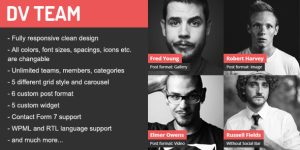 Showcase your team elegantly with the DV Team WordPress plugin. Get it on Bevaultx for a customizable and responsive display. Subscribe now!