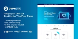 DVPN is a Multipurpose VPN and Cloud Service WordPress Theme