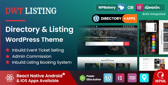 DWT Listing is a WordPress Theme that gives you complete freedom to create any type of directory or listing website Design your pages on the front-end and witness your work instantly come to life.