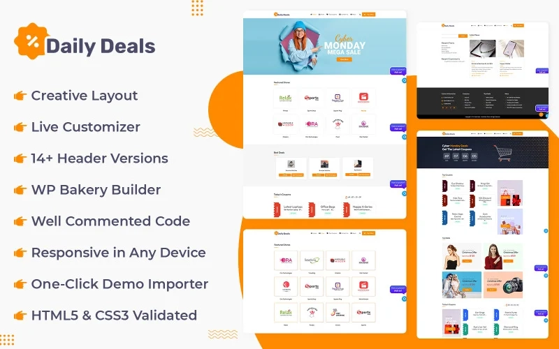 Cybercred Online Deals WordPress Theme is a multi-purpose