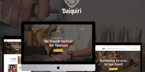 Daiquiri is an elegant authentic WordPress theme for modern bartending and catering business. It’s an ideal fresh  clean option for you if you’re offering your services as a bartender during special events