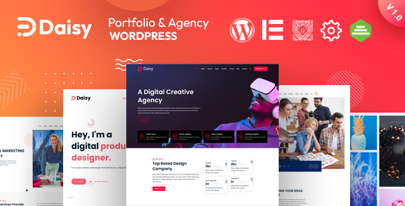 Transform your creative agency's online presence with Daisy WordPress Theme. Enjoy effortless customization