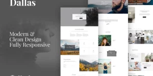 Dallas is a minimal  business theme designed by minimal style which focus on 2 basic colors dark and white. The template fits perfectly for Portfolio