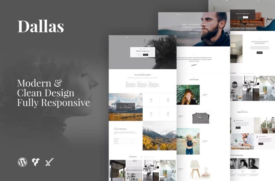 Dallas is a minimal  business theme designed by minimal style which focus on 2 basic colors dark and white. The template fits perfectly for Portfolio