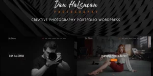 Dan – Creative Photography Portfolio is perfect if you like a clean and modern theme. This theme is ideal for wedding photography