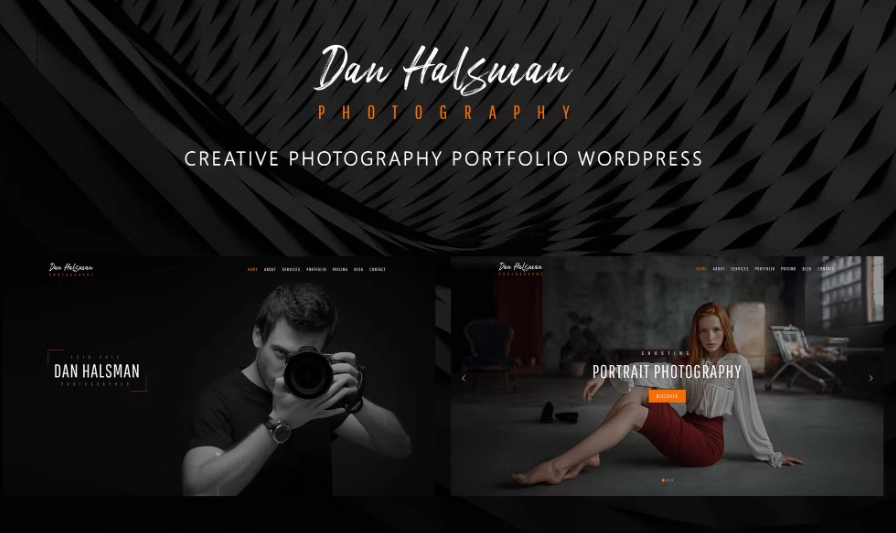 Dan – Creative Photography Portfolio is perfect if you like a clean and modern theme. This theme is ideal for wedding photography