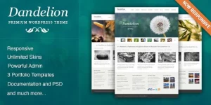 THEME DETAILS Dandelion is a Powerful Premium WordPress Theme. This theme provides all the main functionality you will need to present your products