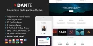 Elevate your site with Dante Responsive Multi-Purpose WordPress Theme. Discover premium themes  plugins on Bevaultx. Subscribe  start now!