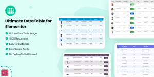 Datalentor for Elementor Plugin to add an attractive Data Table to your website without any coding knowledge. The plugin have multipurpose Data Table collection