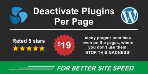 Optimize your WordPress site by selectively deactivating plugins on specific pages. Faster load times and better SEO with Deactivate Plugins Per Page!