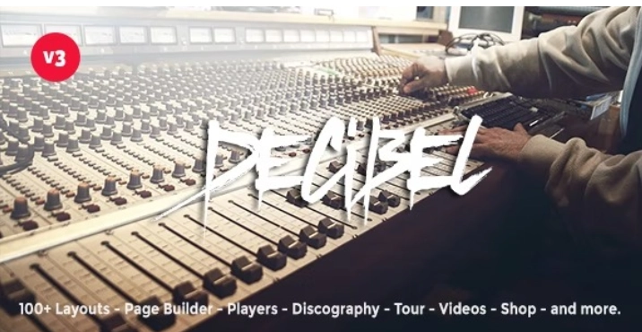 Decibel is a premium WordPress theme dedicated to musicians