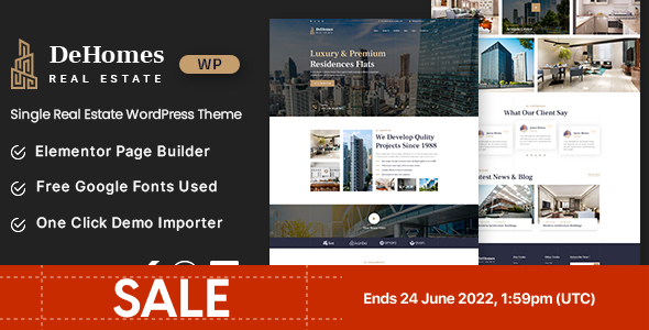 DeHomes - Single Real Estate WordPress Theme: Redefining Property Listings Looking for a WordPress theme that's tailor-made for real estate listings? Meet DeHomes - Single Real Estate WordPress Theme. Whether you're a realtor