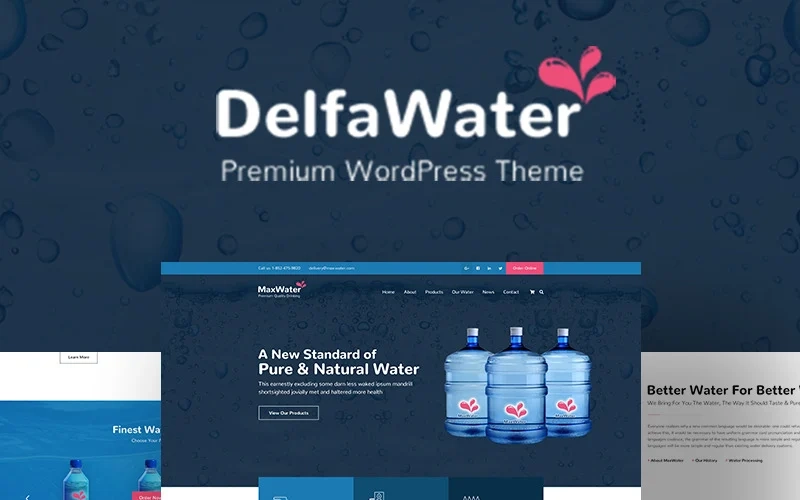 Delta is a WordPress theme that is perfect for water delivery business. If you are looking for your own water delivery site