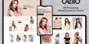 Dello is multi-purpose woo commerce theme which has 15 elegant demos perfectly suited for any fashion/clothing/kids fashion/Jewelry/Women fashion website. Features 15 Demos 100% Responsive Header  Footer Builder 6 Product Hover Styles Multiple Product filters Product search feature Products can be shown in multiple columns