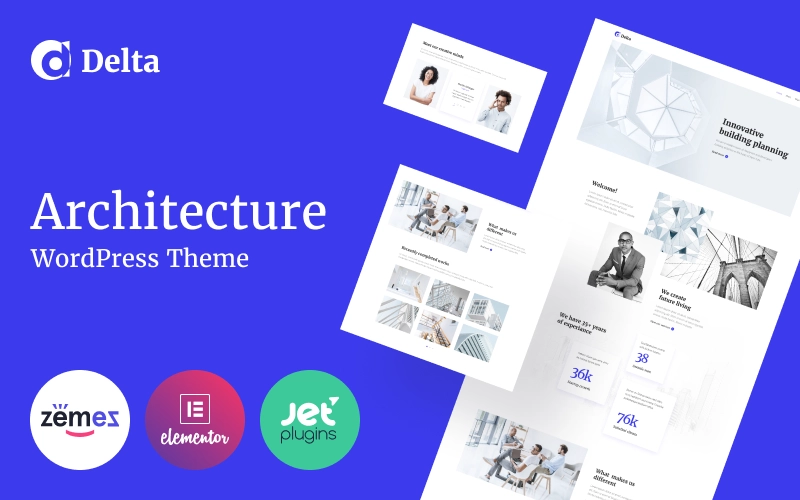 The Delta Architecture Elementor Template is for the true experts of basic and easy functionality. The product is completely useful for the design studios or architecture bureaus. Made for WordPress CMS