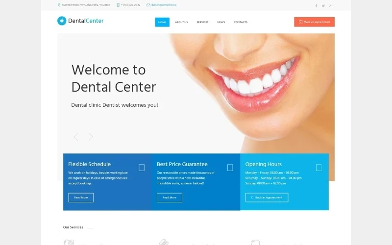 Dentalcenter is a fully responsive and fully editable WordPress theme for those