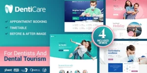 Discover DentiCare: a top-notch WordPress theme for dentists and dental tourism. Unique design